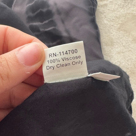 Chan Luu Shabori Tie Dye Nine Iron Black Asymmetrical Dress Small Viscose - Picture 7 of 8